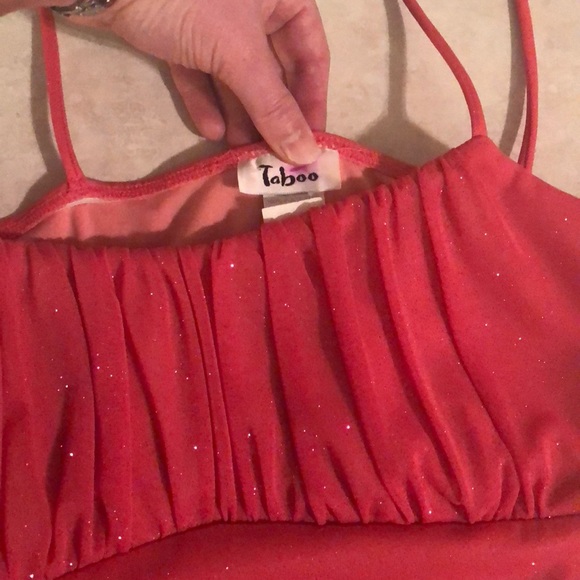 Peach & sparkly. Taboo dress! Size L. Not pink ;/ - Picture 5 of 5